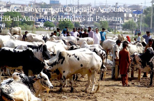 Federal Government Officially Announces Eid-ul-Adha 2016
