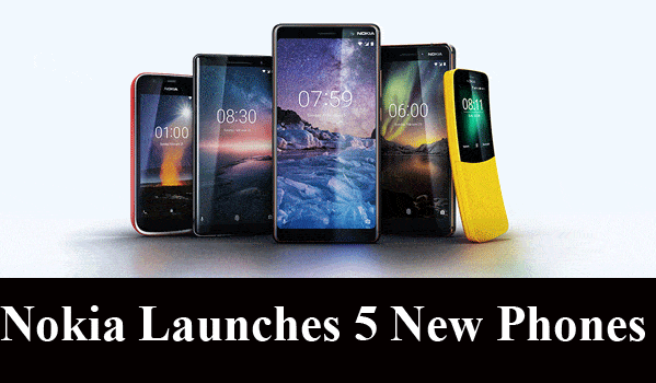 Nokia Launches 5 New Phones