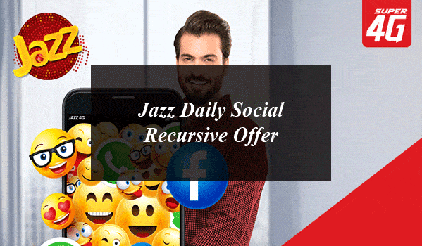 Get 200 MBs of Internet with Jazz Daily Social Recursive Offer in Just Rs.5