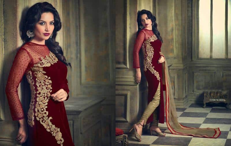 Pakistani Velvet Dresses Designs and Latest Trends