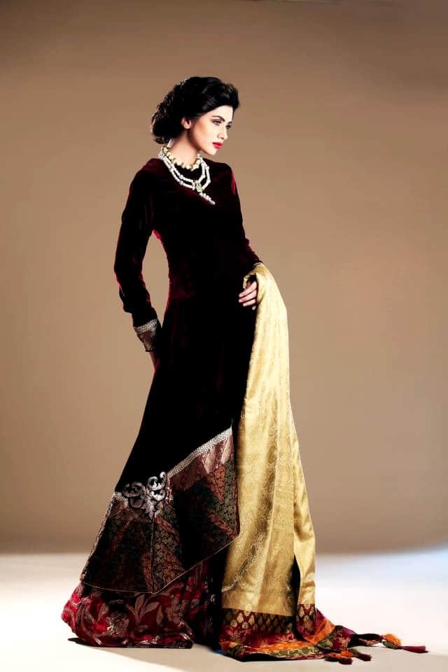 Pakistani Velvet Dresses Designs and Latest Trends