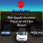 New Year Gift: Pak-Suzuki Increases Prices of All Cars Models