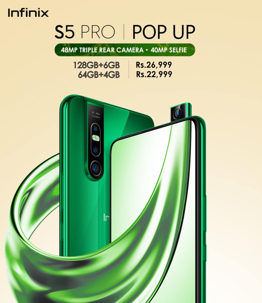 Infinix S5 Pro Now Officially Available With 40MP Pop-up Selfie Camera 