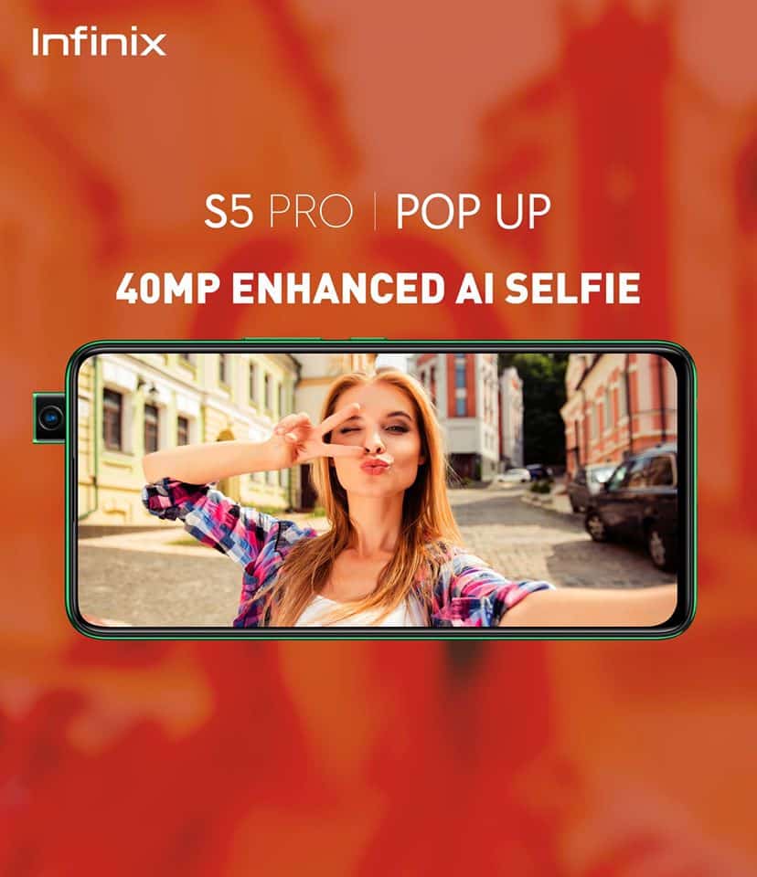 Infinix S5 PRO 40MP Pop-up Selfie Camera- the Phone for a Fashionista