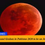 Third Chand Grahan in Pakistan 2020 to be on July 5