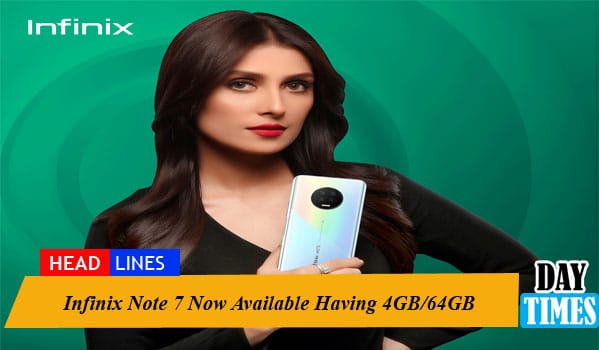 Infinix Note 7 Now Available Having 4GB/64GB