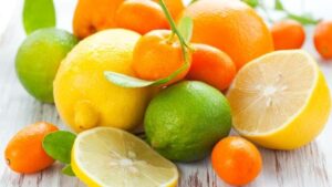 Orange-colored and citrus fruits