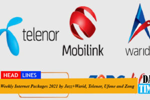 Weekly Internet Packages 2021 by Jazz+Warid, Telenor, Ufone and Zong