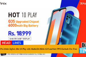 Pre-Order Infinix Hot 10 Play with MediaTek Helio G35 and Get TWS Earbuds For Free