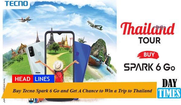 Buy Tecno Spark 6 Go and Get A Chance to Win a Trip to Thailand