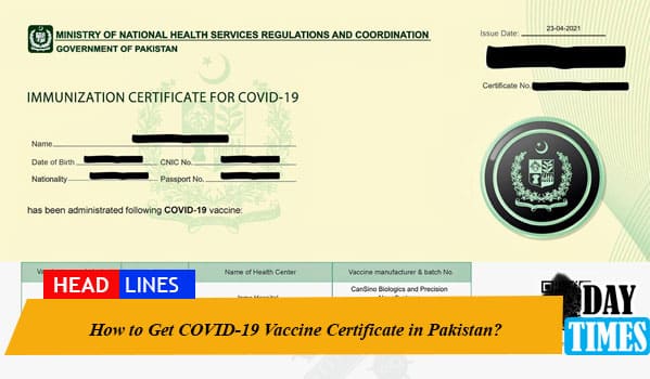 How to Get COVID-19 Vaccine Certificate in Pakistan?