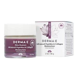 DERMA E Advanced Peptides and Collagen Moisturizer – Double Action Collagen Face Cream 