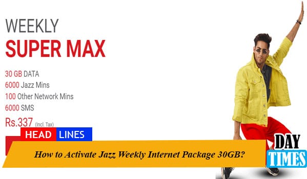 How to Activate Jazz Weekly Internet Package 30GB?