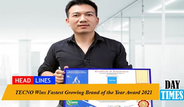 TECNO Wins Fastest Growing Brand of the Year Award 2021