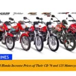 Yamaha and Honda Increase Prices of Their CD 70 and 125 Motorcycles