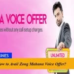 How to Avail Zong Mahana Voice Offer?