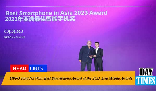 OPPO Find N2 Wins Best Smartphone Award at the 2023 Asia Mobile Awards