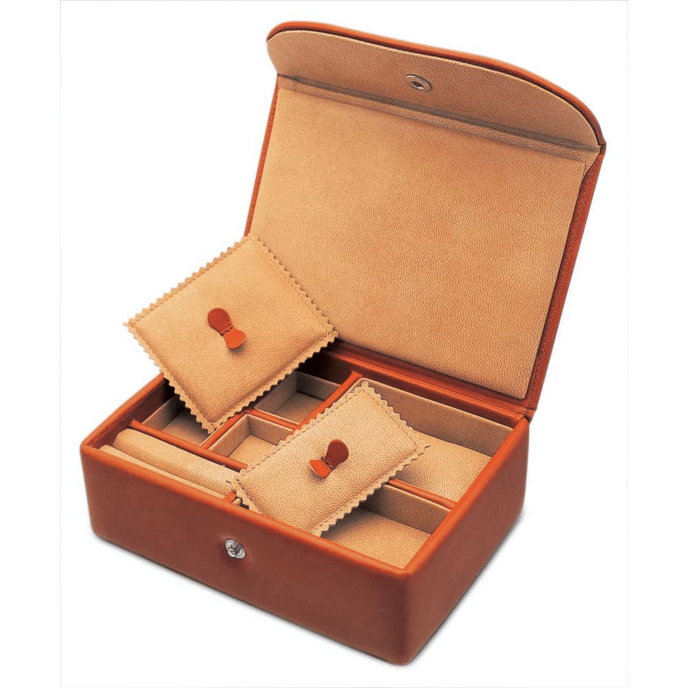 Leather jewelry boxes