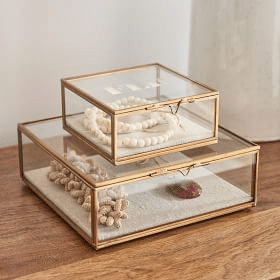 Glass jewelry box
