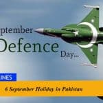 6 September Holiday in Pakistan