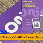 ONIC SIM Pakistan Call, SMS and Internet Packages