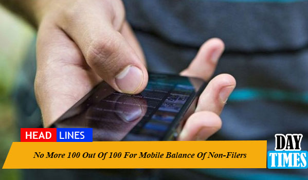 No More 100 Out Of 100 For Mobile Balance Of Non-Filers